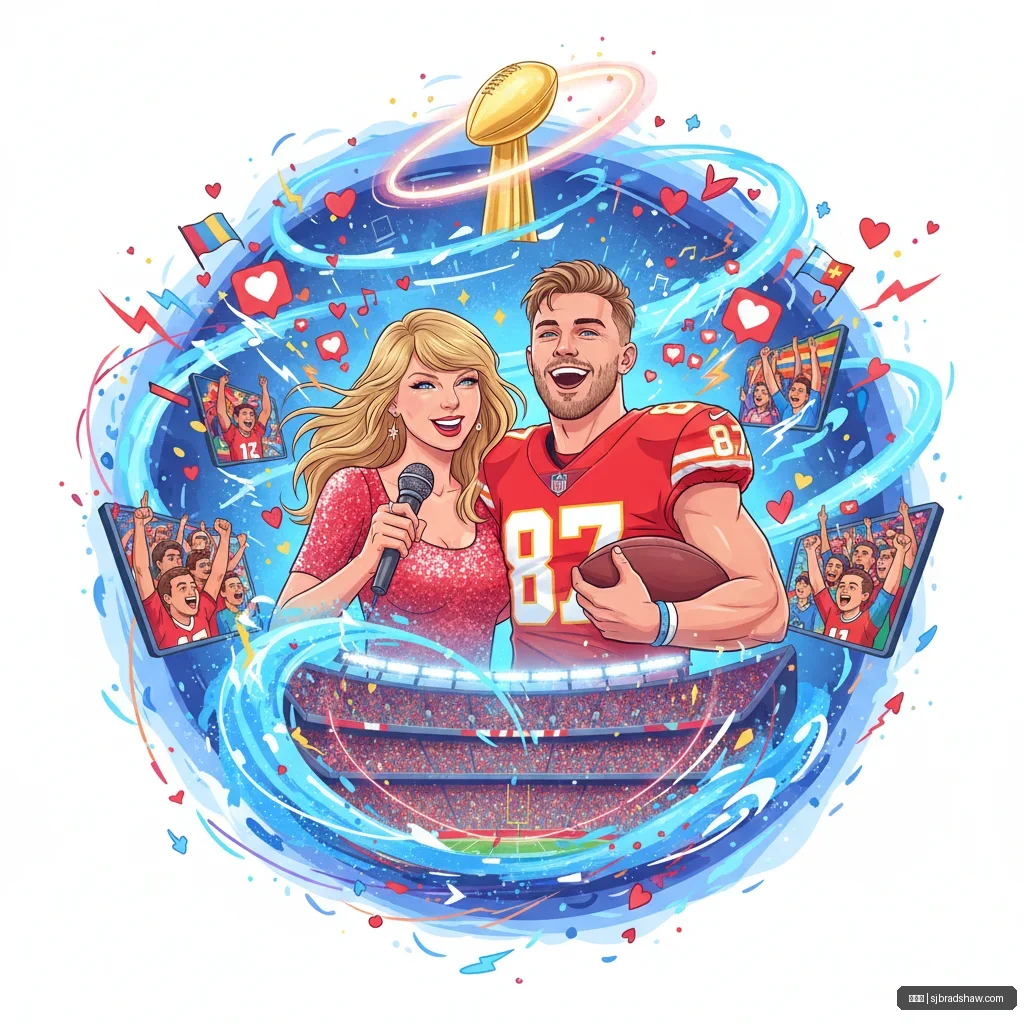 世界杯 - 泰勒·斯威夫特与NFL球星特拉维斯·凯尔西恋情疑似公开引爆网 配图1