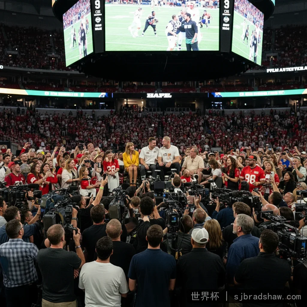 世界杯 - 泰勒·斯威夫特与特拉维斯·凯尔西公开约会引热议，粉丝爆满球场 配图1